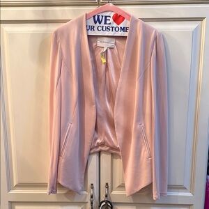 BCBGeneration Blush Pink Open-Front Draped Blazer